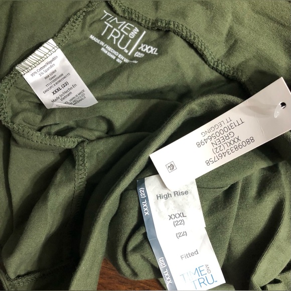 High rise women’s Leggings pull on green.XXXL(22) - Picture 3 of 3